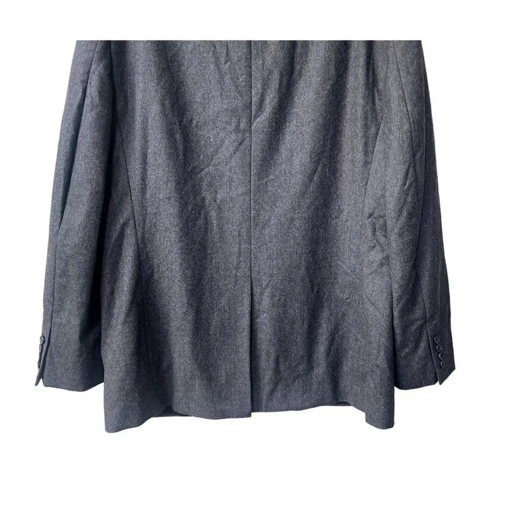 J.Crew Mens Wool Sz42 Grey‎ Three Button Blazer Jacket